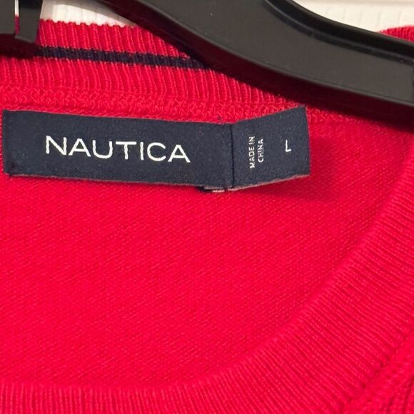 Nautica Men’s Red Crewneck Sweater - Picture 2 of 4